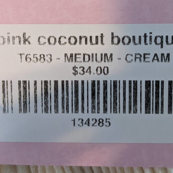 Entro Cream Cold Shoulder Long Sleeves Loose Fit Lightweight Blouse Size M NWT - Picture 7 of 7